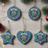 Ralston Tartan Crest Christmas Ceramic Ornament